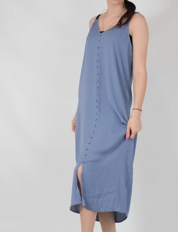 Rochie medie Vila, albastru, 38 Albastru