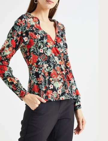 Bluza Pieces, floral, XS Floral print