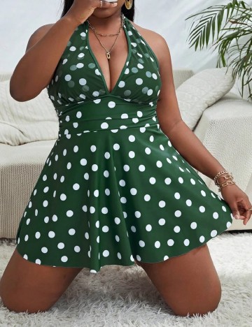 Costum de baie SHEIN CURVE, verde