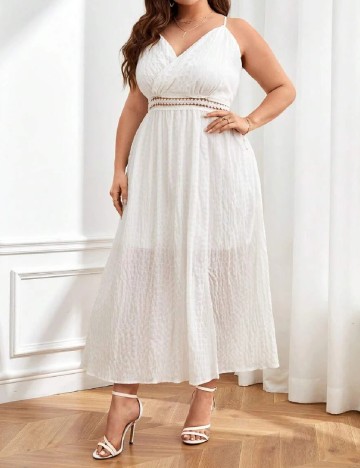 Rochie lunga SHEIN CURVE, alb