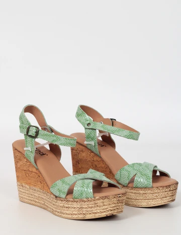 Sandale cu platforma Trend, verde, 40 Verde