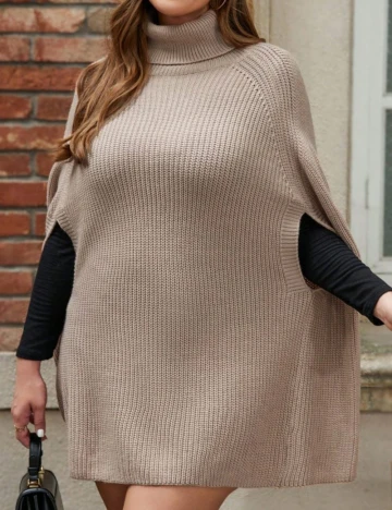 Poncho SHEIN CURVE, maro Maro