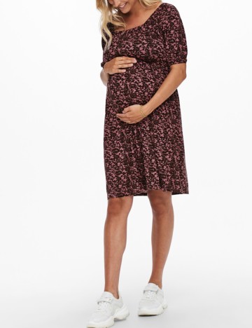 
						Rochie Scurta Only Maternity, roz pudra inchis, XS