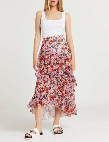 Fusta River Island, imprimeu floral