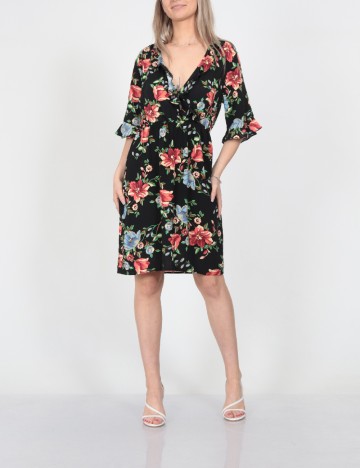 
						Rochie scurta Vila, negru floral, 36