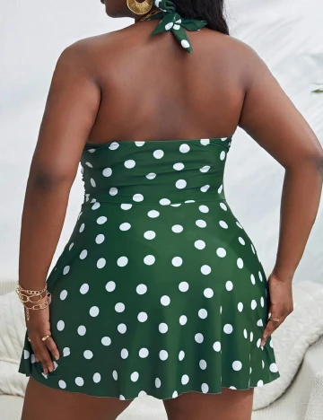 Costum de baie SHEIN CURVE, verde Verde