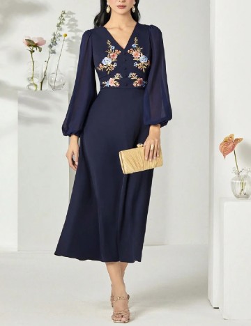 Rochie medie SHEIN, bleumarin