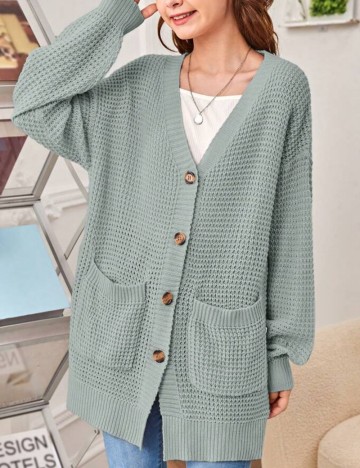 Cardigan Shein Kids, verde