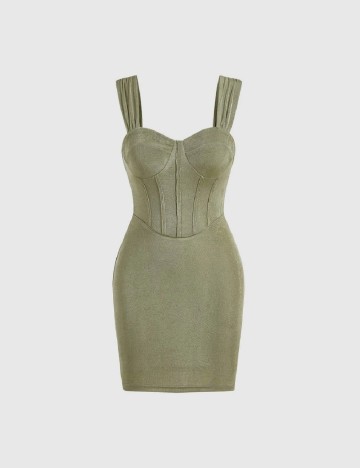 Rochie scurta SHEIN CURVE, verde