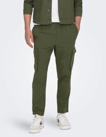 
						Pantaloni Only, verde