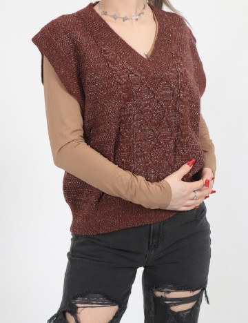 Vesta Knit Mix, maro