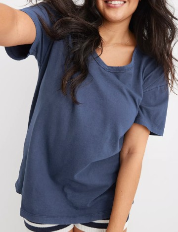 
						Tricou Oversize Aerie, bleumarin