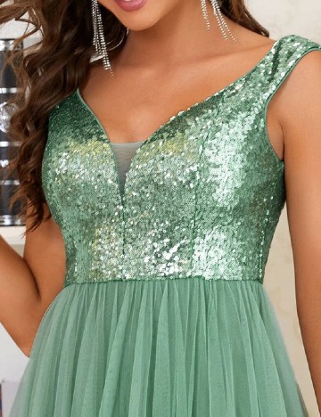 Rochie lunga Ever-Pretty, verde