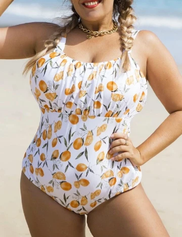 Costum de baie SHEIN CURVE, alb Alb