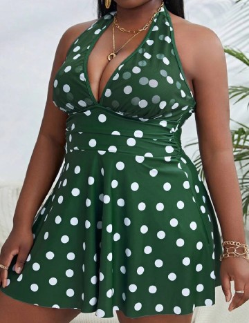 Costum de baie SHEIN CURVE, verde