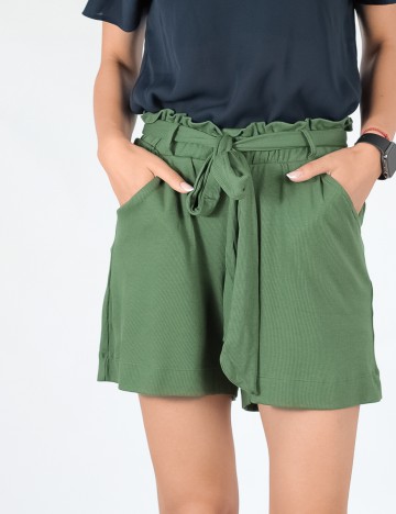 Pantaloni scurti Object, verde, S