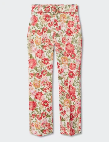 Pantaloni Mango, floral Floral print