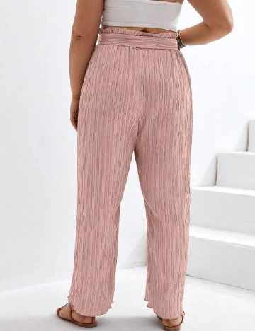 Pantaloni SHEIN CURVE, roz pudra Roz