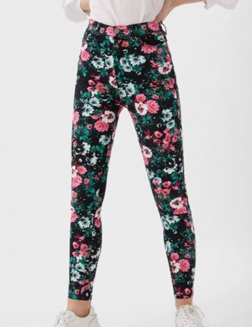 
						Pantaloni Stradivarius, floral, 34