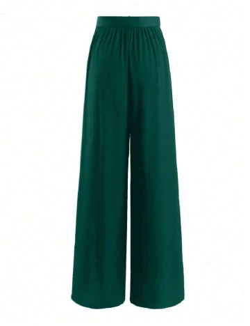 Pantaloni SHEIN CURVE, verde Verde