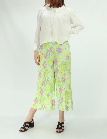 Pantaloni Bershka, verde, S Verde