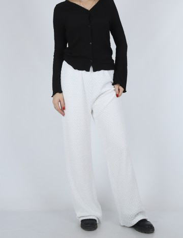 
						Pantaloni Pieces, alb