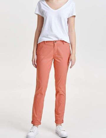 
						Pantaloni Only, roz pudra inchis