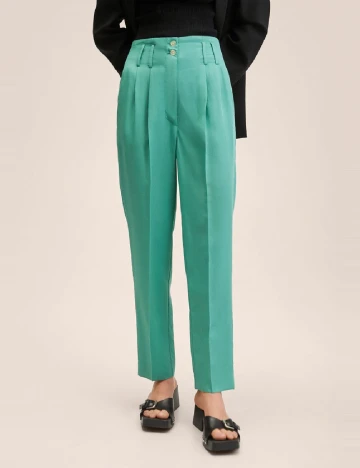 Pantaloni Mango, turcoaz Verde