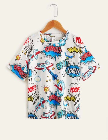 Tricou Shein Kids, alb