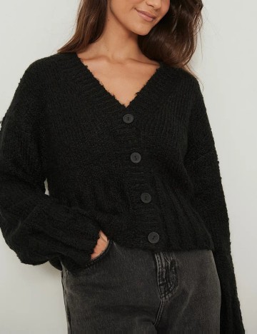 
						Cardigan NA-KD, negru