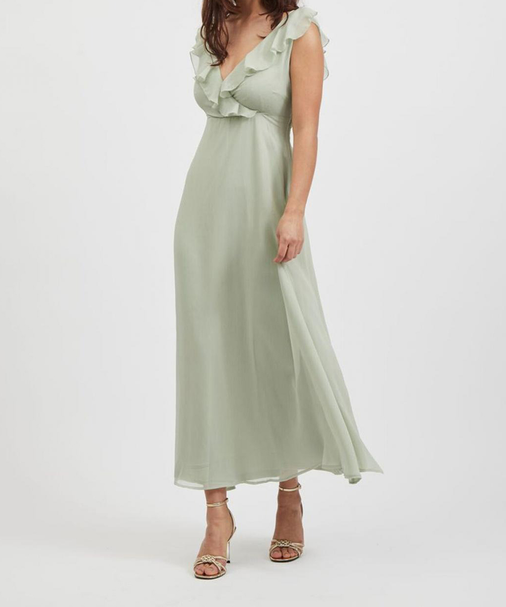 Rochie lunga Vila, verde, 40