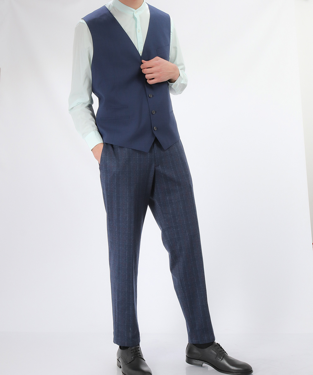 Pantaloni s.Oliver, bleumarin inchis, 56