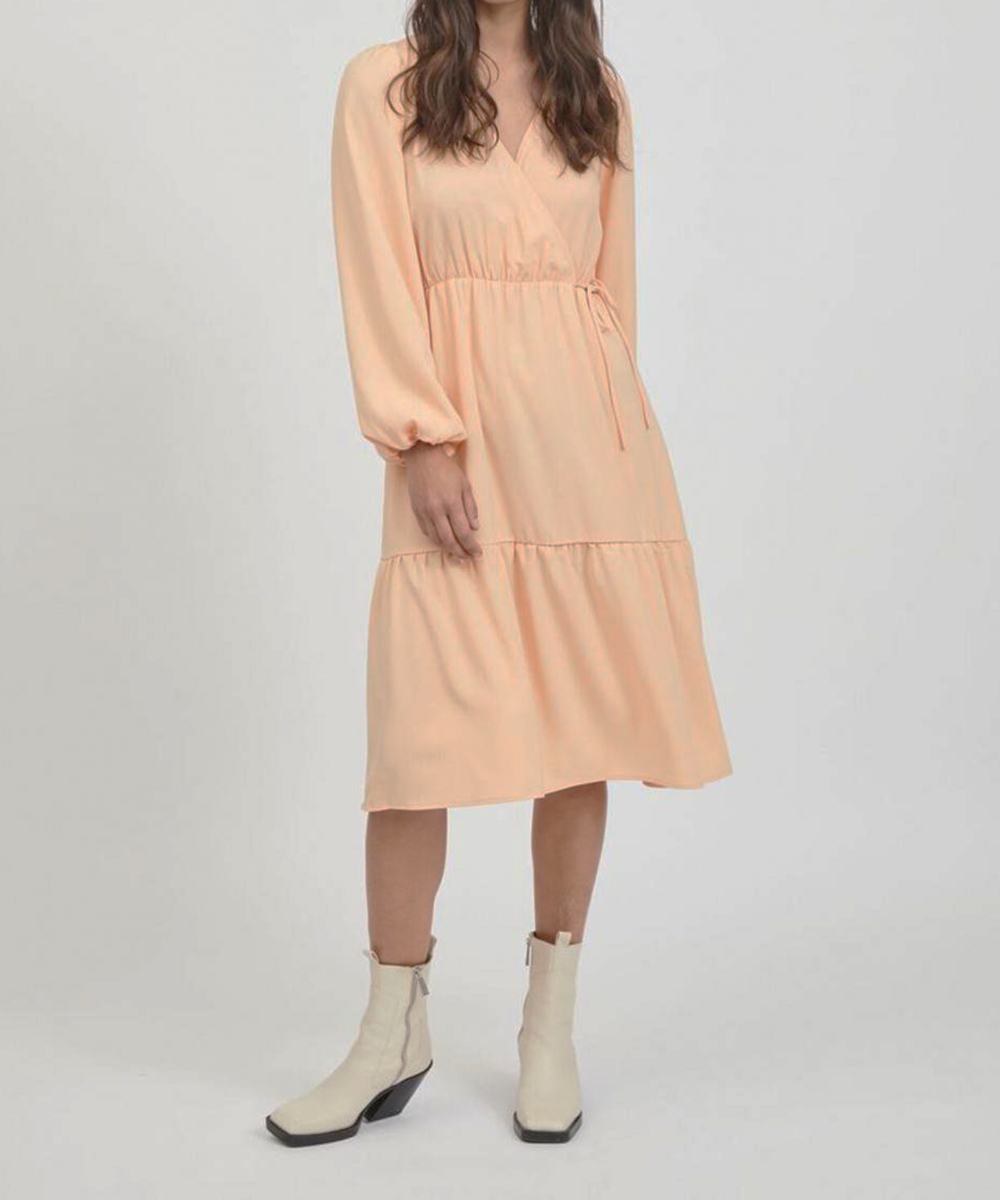 Rochie medie Vila, piersica, M