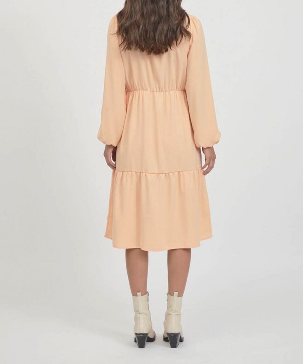 Rochie medie Vila, piersica, M - 1 | YEO