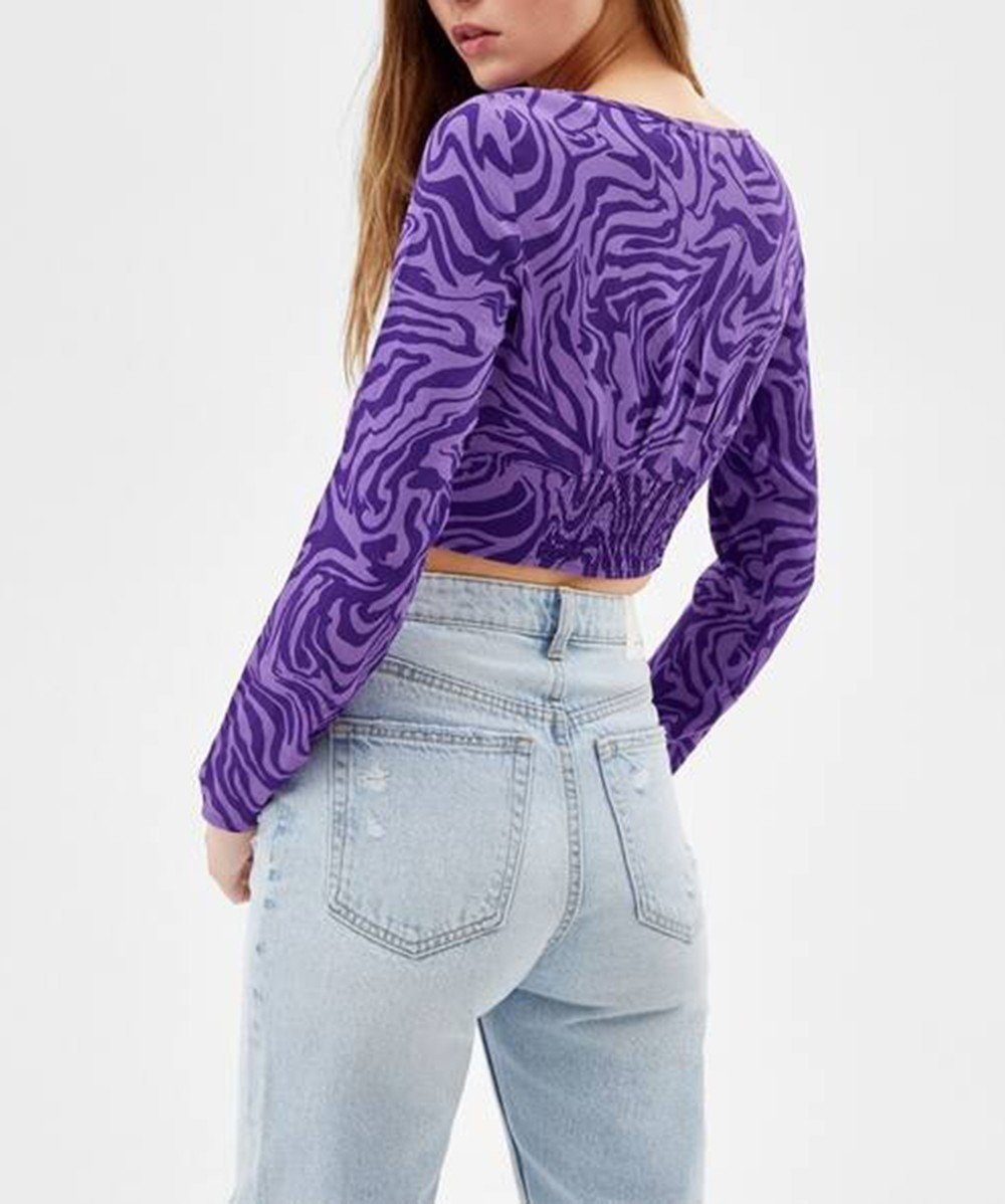 Top Bershka, mov, S - 1 | YEO