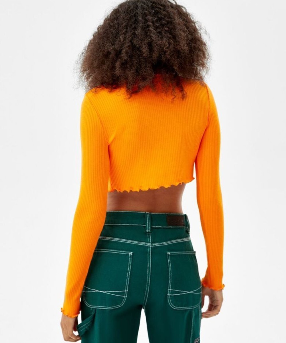 Top Bershka, portocaliu, S - 1 | YEO