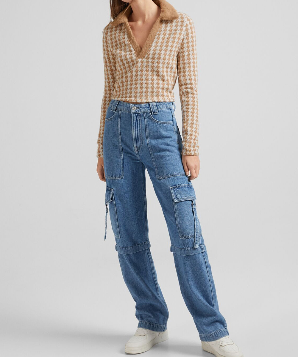 Top Bershka, maro, XS