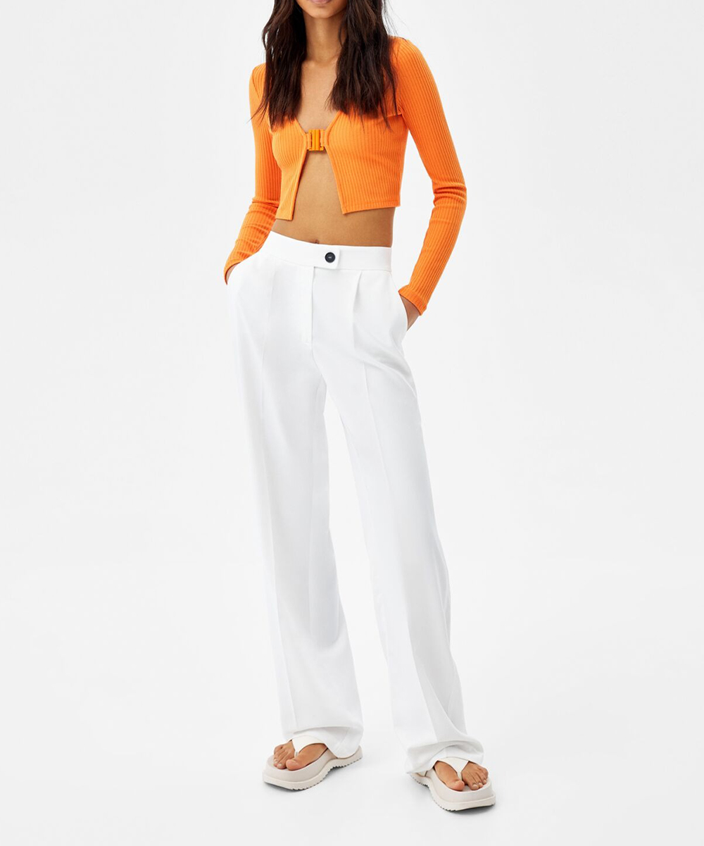 Top Bershka, portocaliu, L