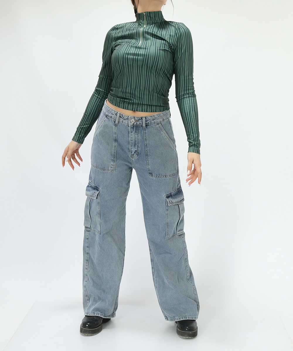 Bluza Noisy May, verde, M