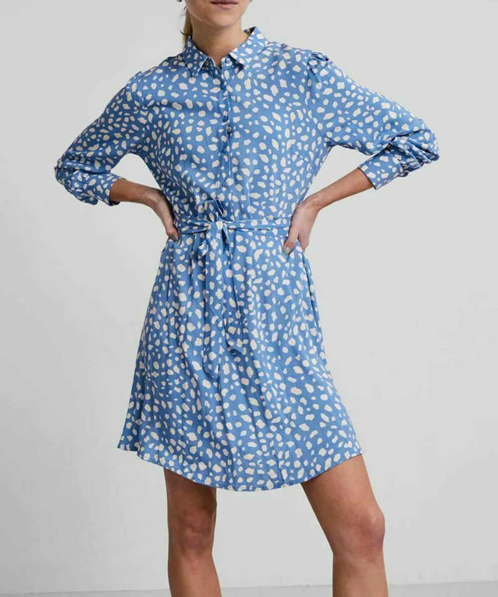 Rochie scurta Pieces, albastru, XL