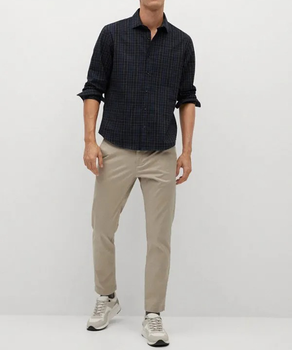 Camasa Mango, bleumarin inchis, S