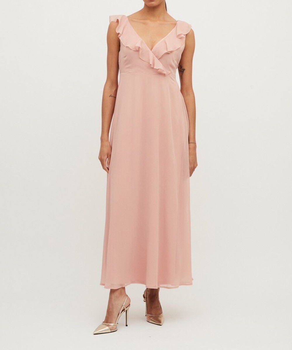 Rochie lunga Vila, roz - 1 | YEO