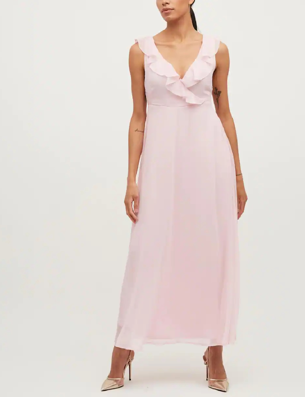Rochie lunga Vila, roz, 36