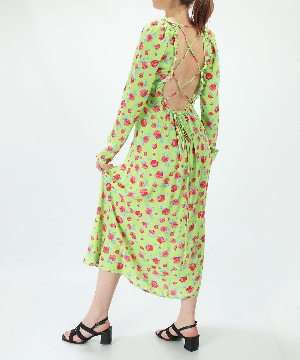 Rochie medie Vila, verde - 1 | YEO