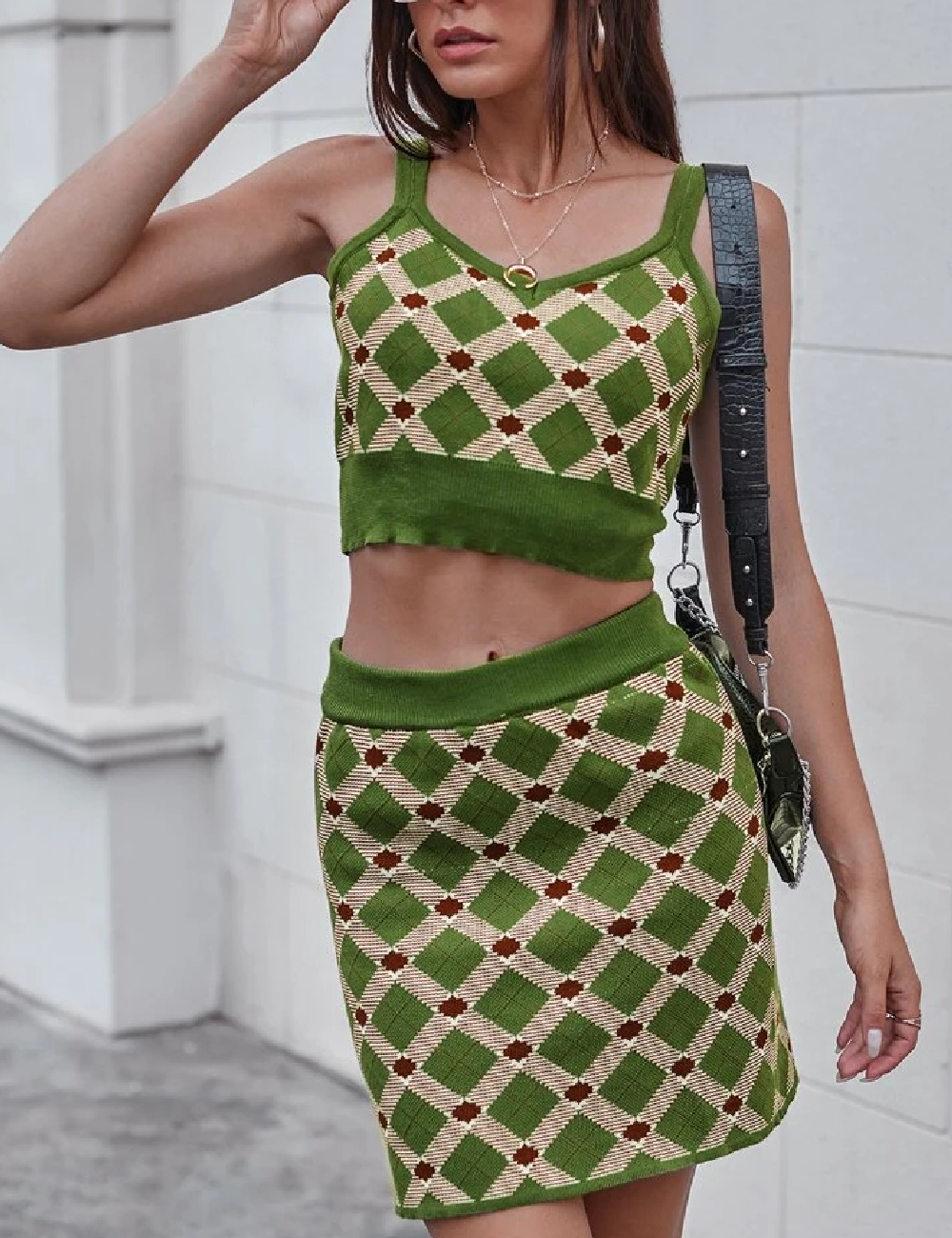 Top SHEIN, verde, S