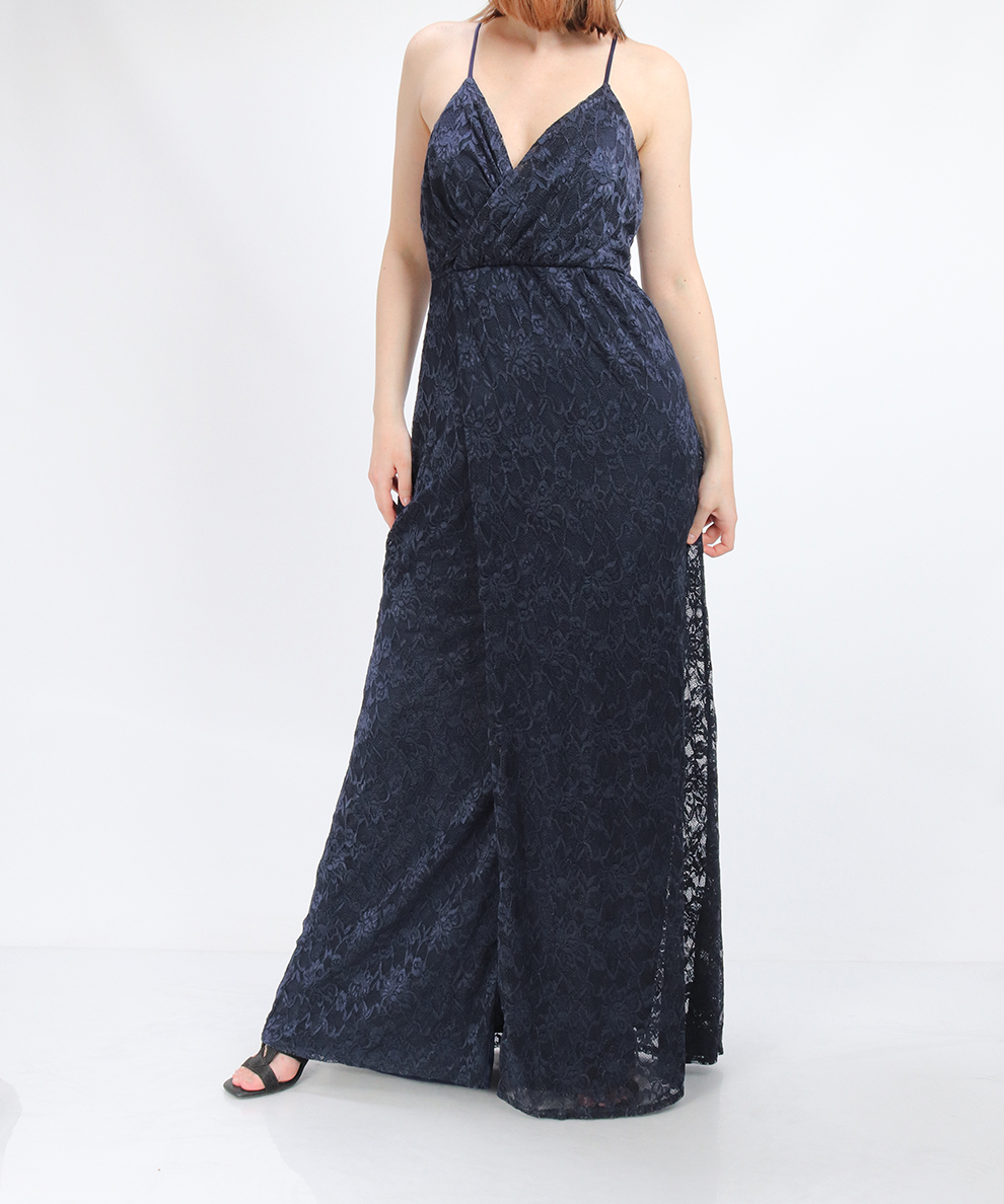 Rochie lunga Goddiva, bleumarin, 38