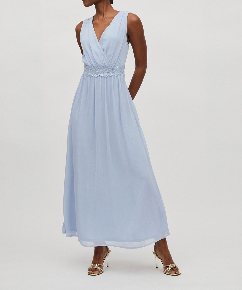 Rochie lunga Vila, bleu, 40