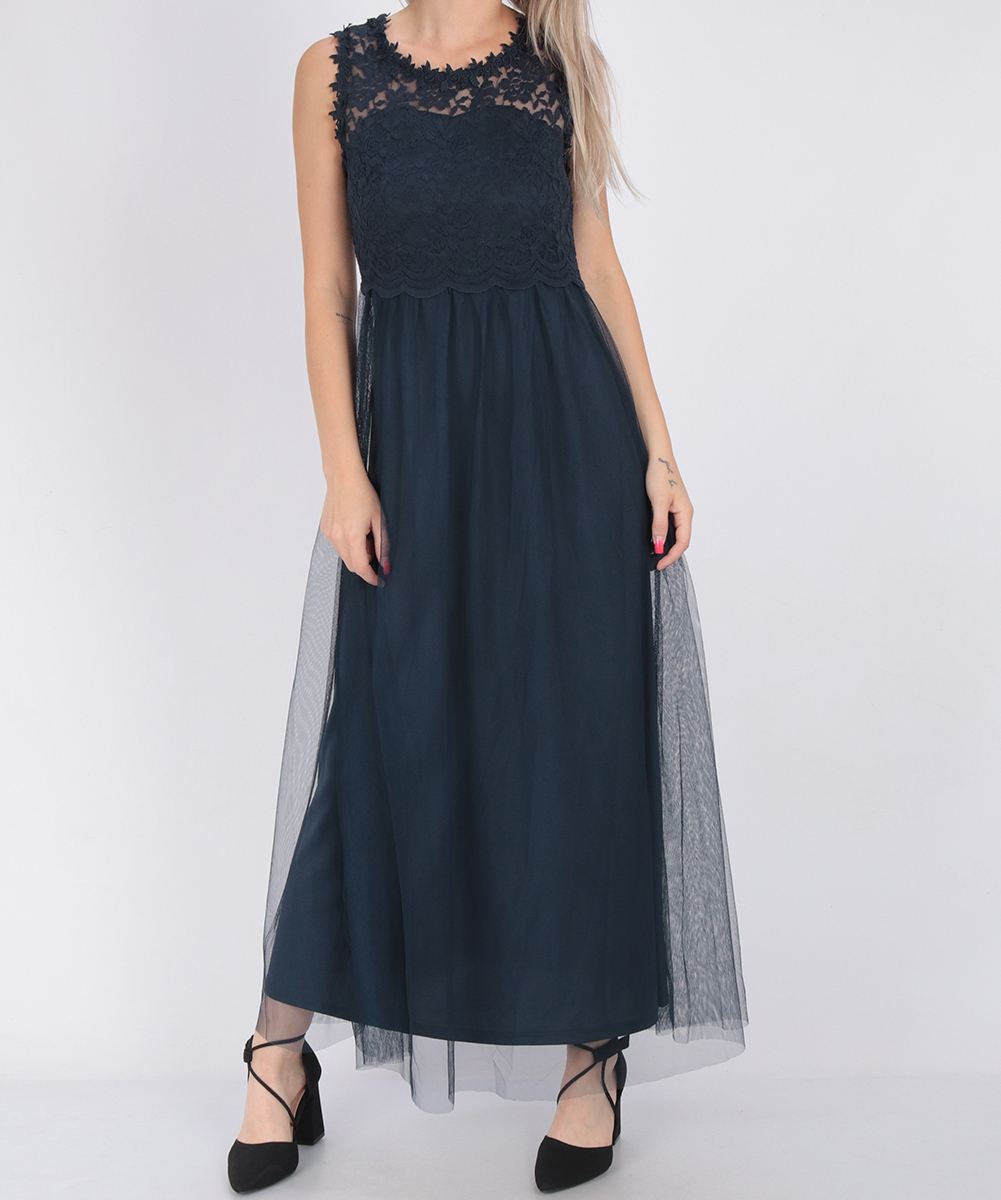 Rochie lunga Vila, bleumarin