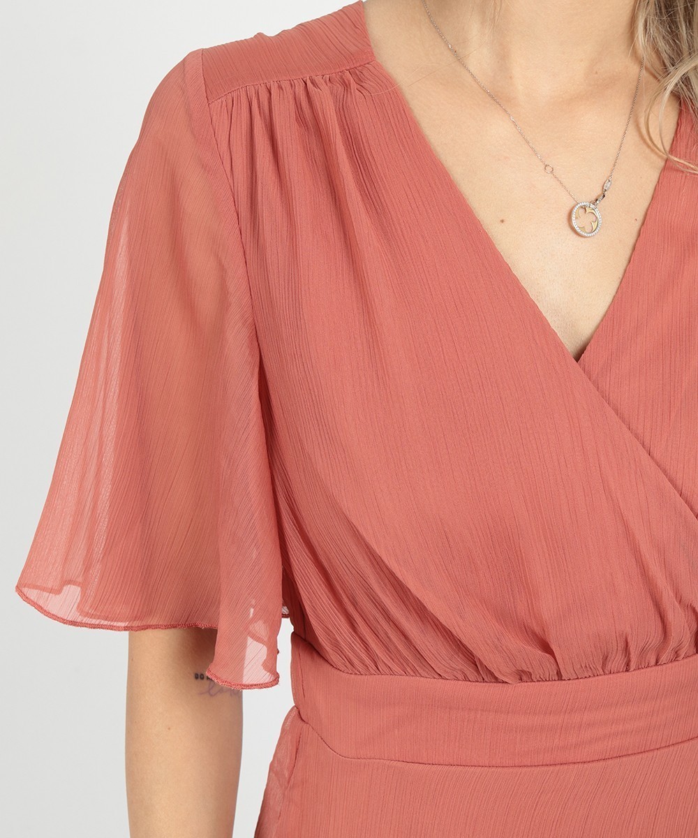 Rochie scurta Vila, somon, 40 - 1 | YEO