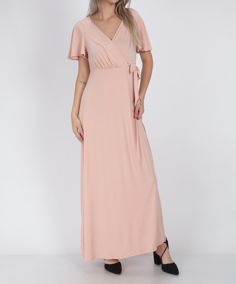 Rochie lunga Vila, roz, L